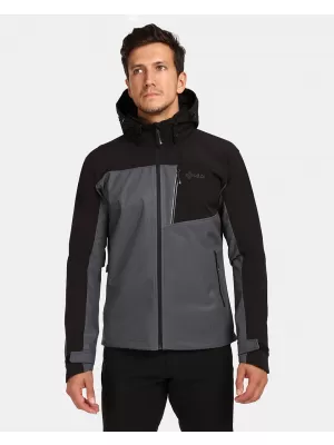 Muška softshell jakna KILPI RAVIO-M UM0126KI TAMNOSIVA