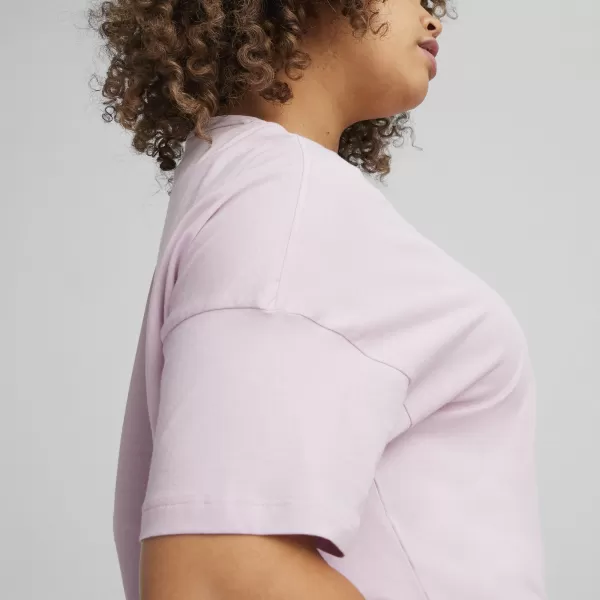  Ženska majica kratkih rukava PUMA ESS CROPPED LOGO TEE 586866-60 LJUBIČASTA 