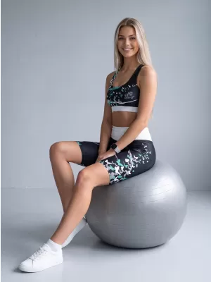 Ženske tajice iznad koljena premium ALTISPORT VOJ/ALW022LEG02 CRNO/TIRKIZNO
