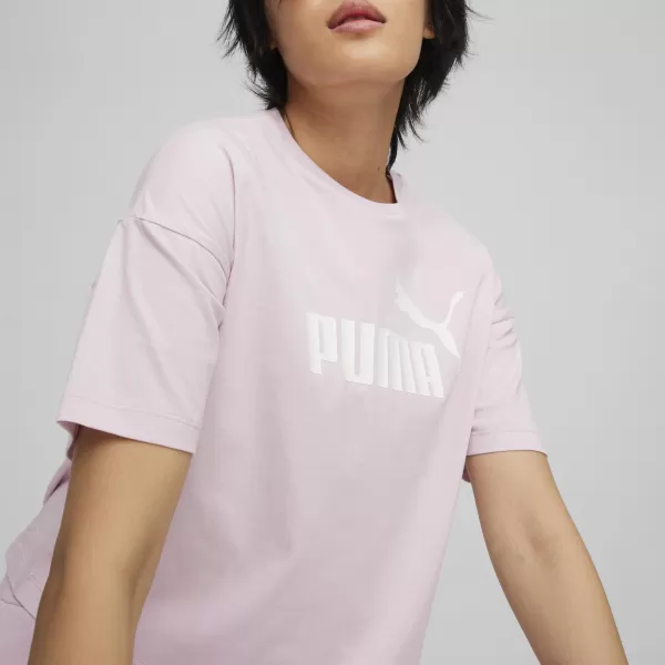  Ženska majica kratkih rukava PUMA ESS CROPPED LOGO TEE 586866-60 LJUBIČASTA 