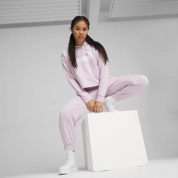  Ženski sweatshirt PUMA ESS CROPPED LOGO HOODIE TR 586870-60 RUŽIČASTA 