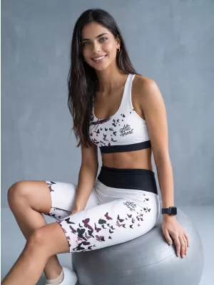 Ženske tajice iznad koljena premium ALTISPORT VOJ/ALW022LEG02 BIJELA