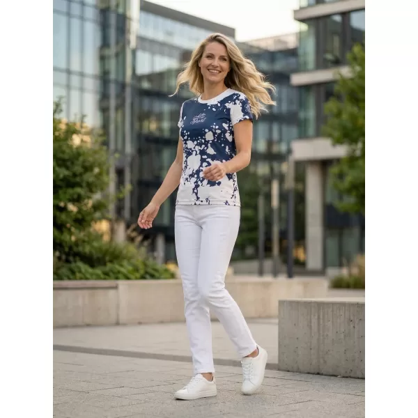  Ženska premium funkcionalna majica ALTISPORT VOJ/ALW012TR01 BIJELO/PLAVO 