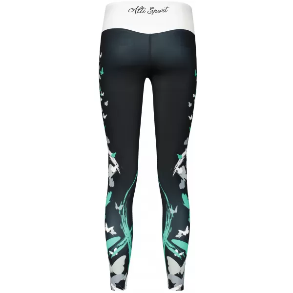  Ženske duge premium tajice ALTISPORT VOJ/ALW022LEG01 CRNO/TIRKIZNO 