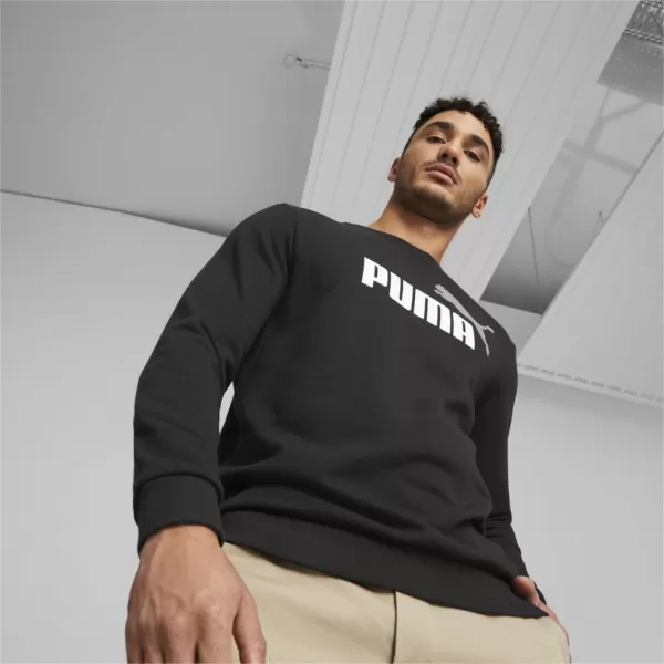  Muški sweatshirt PUMA ESS+ 2 COL BIG LOGO CREW 586763-61 CRNA 