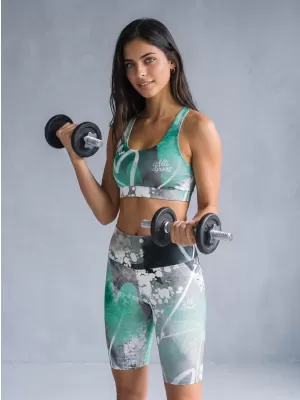 Ženske tajice iznad koljena premium ALTISPORT VOJ/ALW017LEG02 TIRKIZ