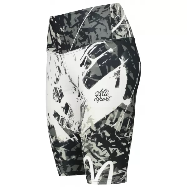  Ženske tajice iznad koljena premium ALTISPORT VOJ/ALW018LEG02 CRNO I BIJELO 