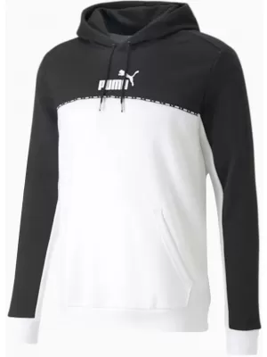 Muški sweatshirt PUMA ESS BLOCK X TAPE HOODIE 675173-01 CRNA