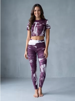 Ženske duge premium tajice ALTISPORT VOJ/ALW010LEG01 LJUBIČASTA