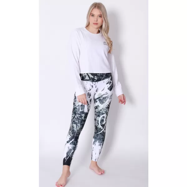  Ženske duge premium tajice ALTISPORT VOJ/ALW018LEG01 CRNO I BIJELO 