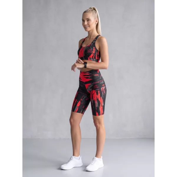  Ženske tajice iznad koljena premium ALTISPORT VOJ/ALW010LEG02 CRNO I CRVENO 
