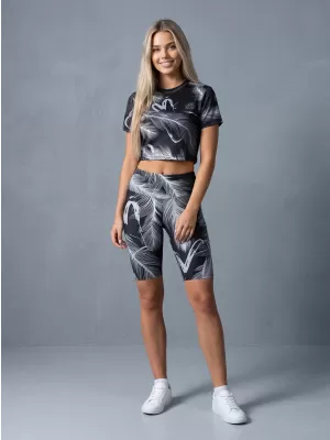 Ženske tajice iznad koljena premium ALTISPORT VOJ/ALW001LEG02 CRNA/SIVA