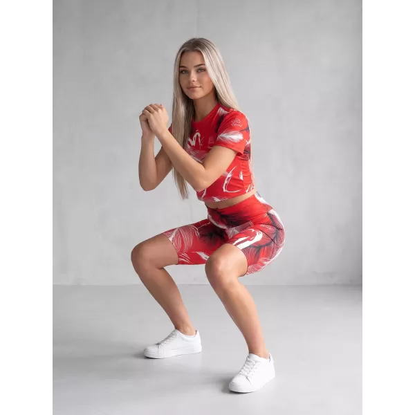  Ženske tajice iznad koljena premium ALTISPORT VOJ/ALW001LEG02 CRVENA 