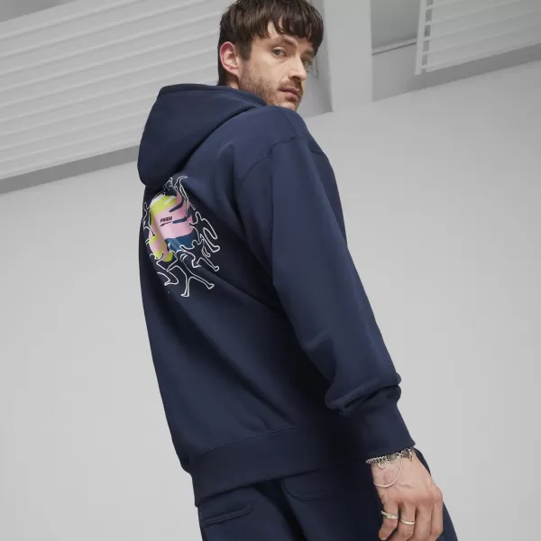 Muški sweatshirt PUMA DOWNTOWN GRAPHIC HOODIE 624361-14 PLAVA 