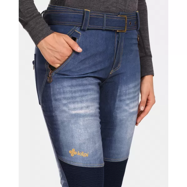  Ženske softshell skijaške hlače KILPI JEANSO-W UL0409KI TAMNOPLAVA 