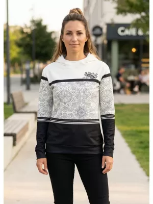 Ženska premium majica ALTISPORT VOJ/ALW023MI01 CRNO-BIJELO