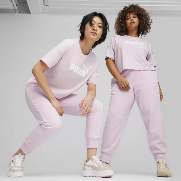  Ženska majica kratkih rukava PUMA ESS CROPPED LOGO TEE 586866-60 LJUBIČASTA 