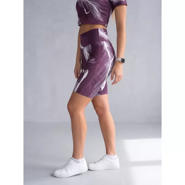  Ženske tajice iznad koljena premium ALTISPORT VOJ/ALW001LEG02 LJUBIČASTA/BIJELA 
