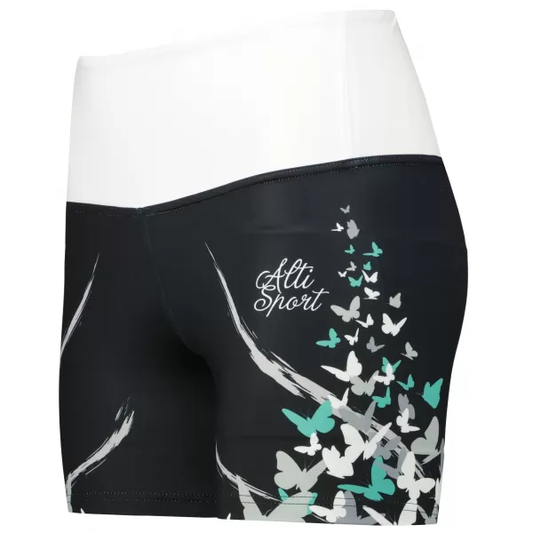  Ženske kratke premium tajice ALTISPORT VOJ/ALW022LEG03 CRNO/TIRKIZNO 