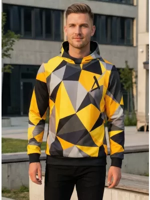 Muška premium funkcionalna majica ALTISPORT VOJ/ALM007MI01 CRNO I ŽUTO
