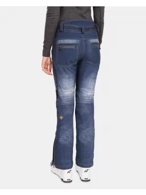 Ženske softshell skijaške hlače KILPI JEANSO-W UL0409KI TAMNOPLAVA