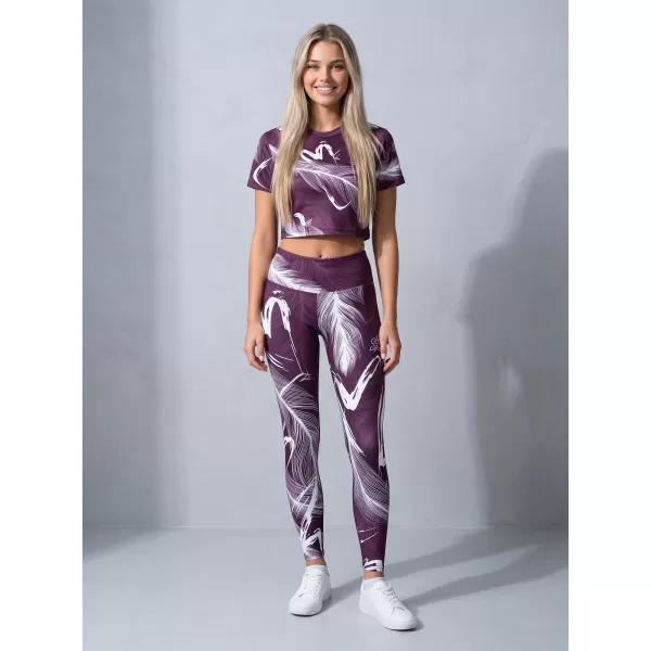  Ženske duge premium tajice ALTISPORT VOJ/ALW001LEG01 LJUBIČASTA/BIJELA 