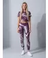 Ženske duge premium tajice ALTISPORT VOJ/ALW001LEG01 LJUBIČASTA/BIJELA