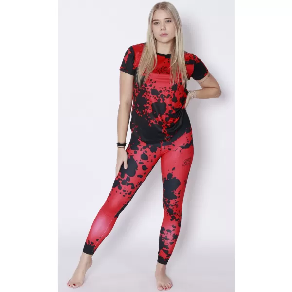  Ženske duge premium tajice ALTISPORT VOJ/ALW012LEG01 CRNO/CRVENO 