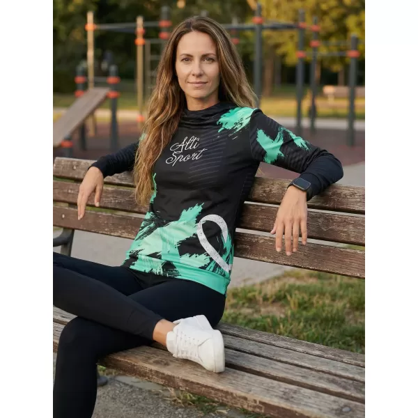  Ženska premium funkcionalna majica ALTISPORT VOJ/ALW027MI01 CRNO/TIRKIZNO 