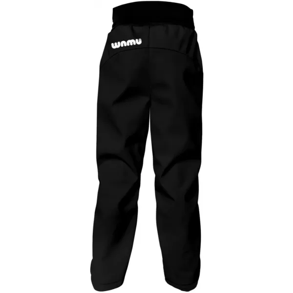  Dječje softshell hlače izolirane WAMU KLASIK CRNI 