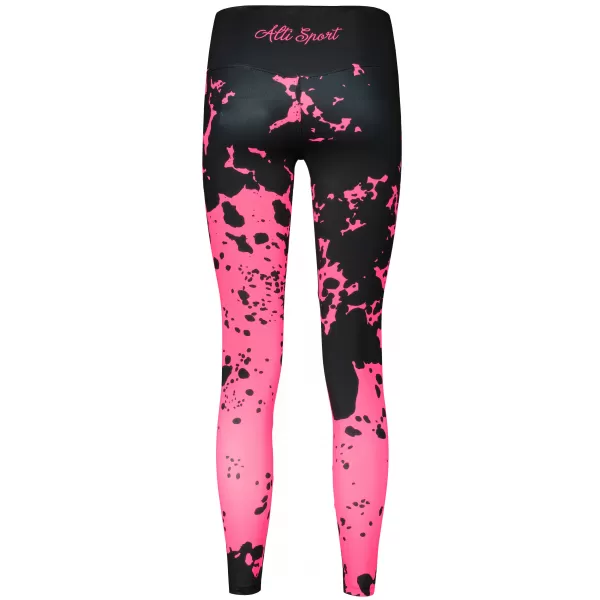  Ženske duge premium tajice ALTISPORT VOJ/ALW012LEG01 CRNA/FLUO ROZA 