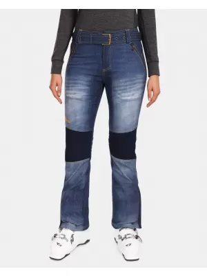 Ženske softshell skijaške hlače KILPI JEANSO-W UL0409KI TAMNOPLAVA