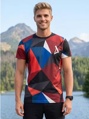 Muška premium plus funkcionalna majica ALTISPORT VOJ/ALM007TR02 TAMNOPLAVA/CRVENA