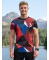 Muška premium plus funkcionalna majica ALTISPORT VOJ/ALM007TR02 TAMNOPLAVA/CRVENA