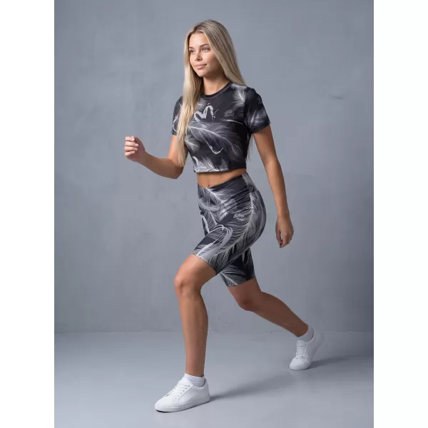  Ženske tajice iznad koljena premium ALTISPORT VOJ/ALW001LEG02 CRNA/SIVA 