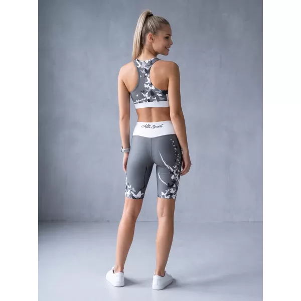  Ženske tajice iznad koljena premium ALTISPORT VOJ/ALW022LEG02 SIVA 