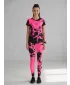 Ženske duge premium tajice ALTISPORT VOJ/ALW012LEG01 CRNA/FLUO ROZA