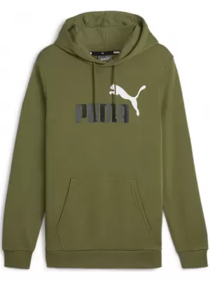 Muški sweatshirt PUMA ESS+ 2 COL BIG LOGO HOODIE 586765-35 ZELENA