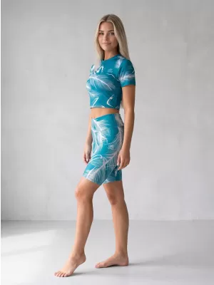 Ženske tajice iznad koljena premium ALTISPORT VOJ/ALW001LEG02 SMARAGD