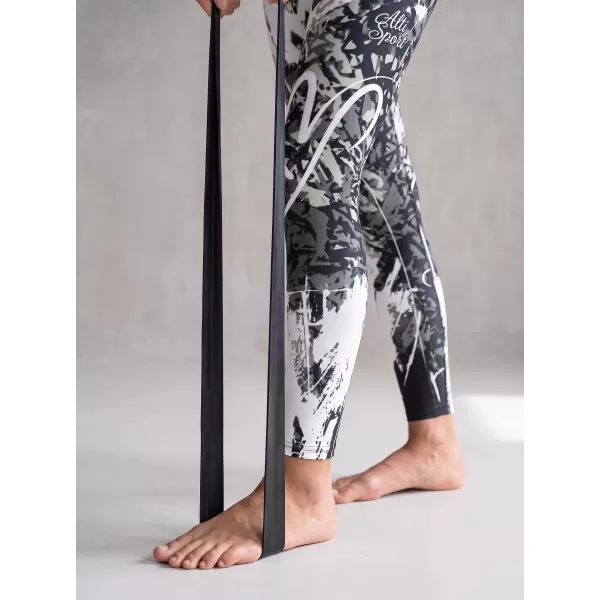  Ženske duge premium tajice ALTISPORT VOJ/ALW018LEG01 CRNO I BIJELO 