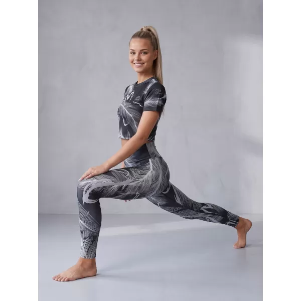  Ženske duge premium tajice ALTISPORT VOJ/ALW001LEG01 CRNA/SIVA 