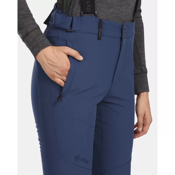  Ženske softshell skijaške hlače KILPI RHEA-W UL0407KI TAMNOPLAVA 