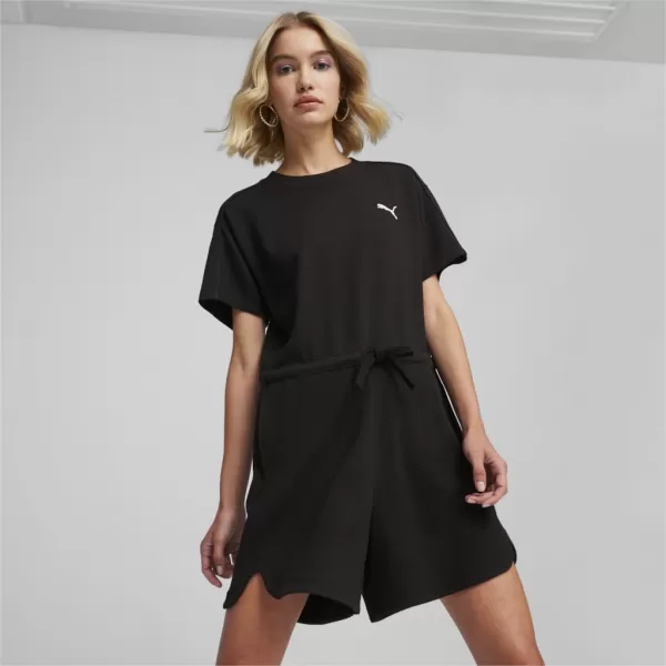  Ženski kombinezon PUMA HER SHORT JUMPSUIT 677891-01 CRNA 