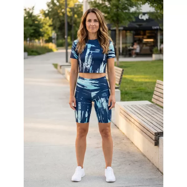  Ženske tajice iznad koljena premium ALTISPORT VOJ/ALW010LEG02 KRALJEVSKI PLAVA 