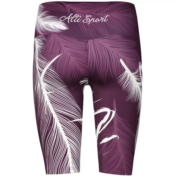  Ženske tajice iznad koljena premium ALTISPORT VOJ/ALW001LEG02 LJUBIČASTA/BIJELA 