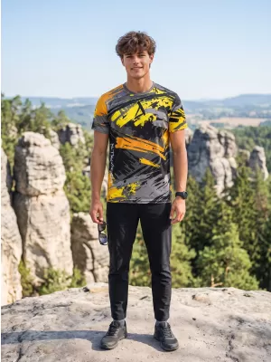 Muška premium funkcionalna majica ALTISPORT VOJ/ALM014TR01 CRNO I ŽUTO