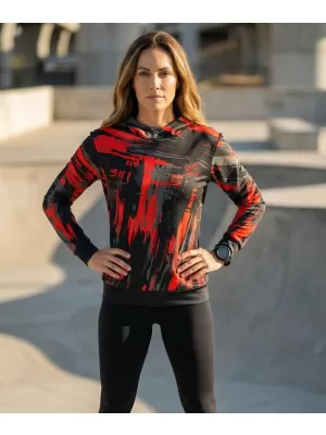 Ženska premium funkcionalna majica ALTISPORT VOJ/ALW010MI01 CRNO I CRVENO
