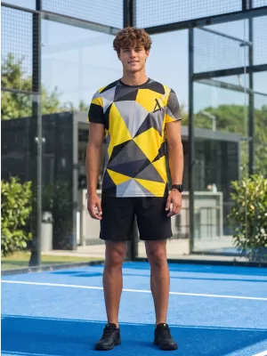 Muška premium plus funkcionalna majica ALTISPORT VOJ/ALM007TR02 CRNO I ŽUTO