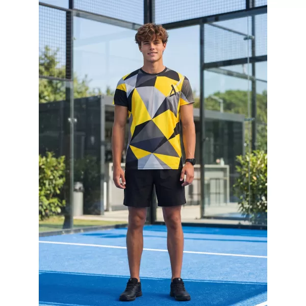  Muška premium plus funkcionalna majica ALTISPORT VOJ/ALM007TR02 CRNO I ŽUTO 
