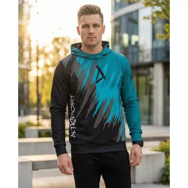  Muška premium funkcionalna majica ALTISPORT VOJ/ALM006MI01 CRNI/KEROZIN 